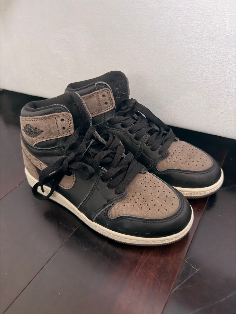 Jordan High-Top Sneakers in Brown and Black